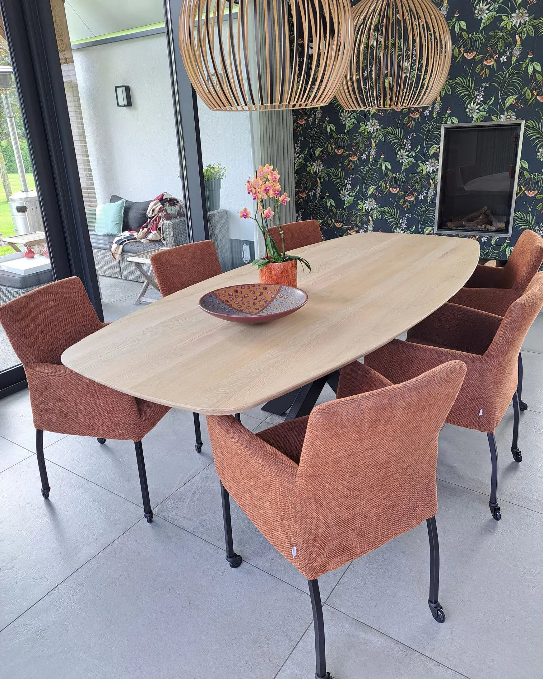 Duurzame eiken eettafel