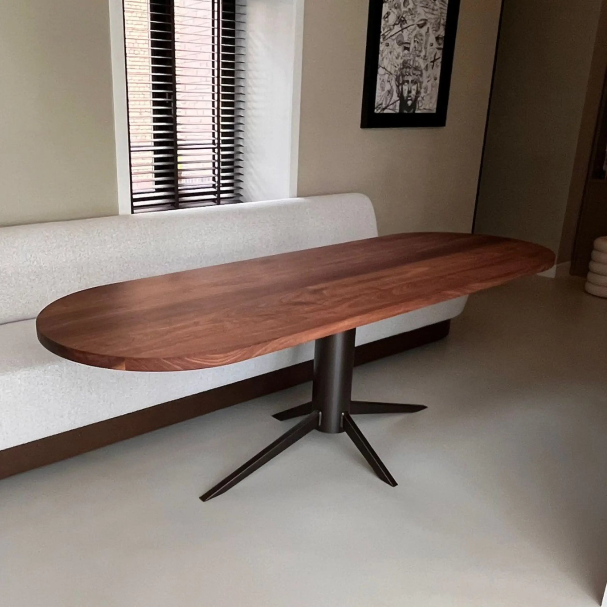 Plat ovale eettafel op maat Nijhuis Meubels
