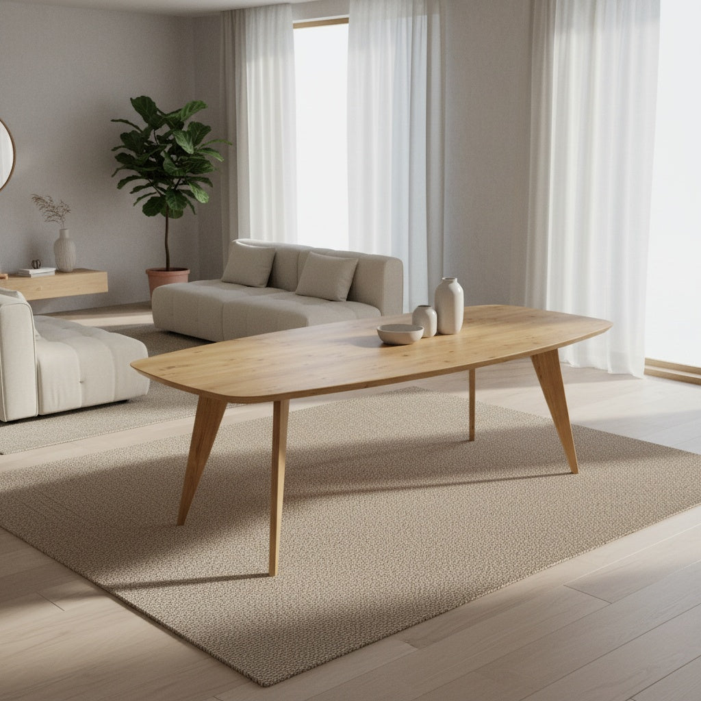 Deens ovale eettafel met Scandinavische poten