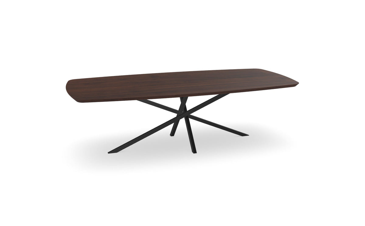 Notenhouten Deens Ovale Eettafel met Twist poot Nijhuis Meubels