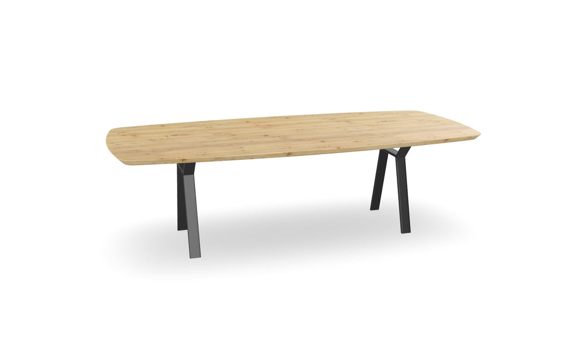 Eiken Deens ovale eettafel met H-poten Nijhuis Meubels