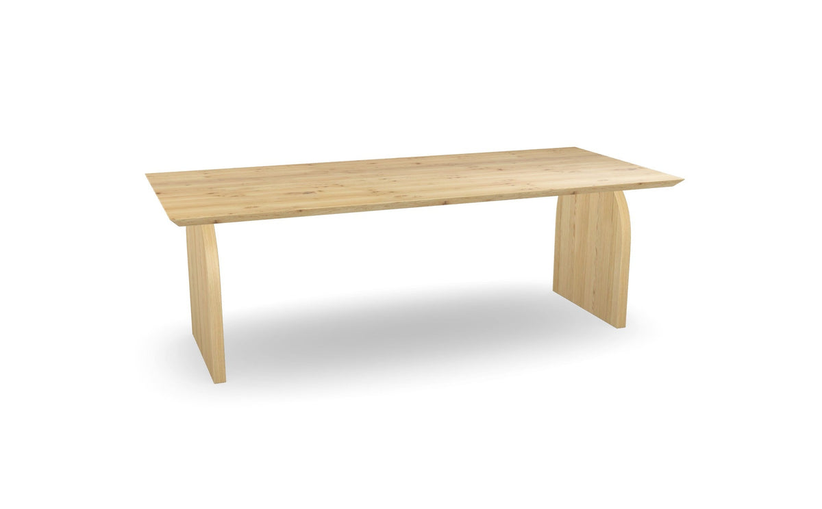Eiken rechthoekige eettafel met plat ovale poot Nijhuis Meubels