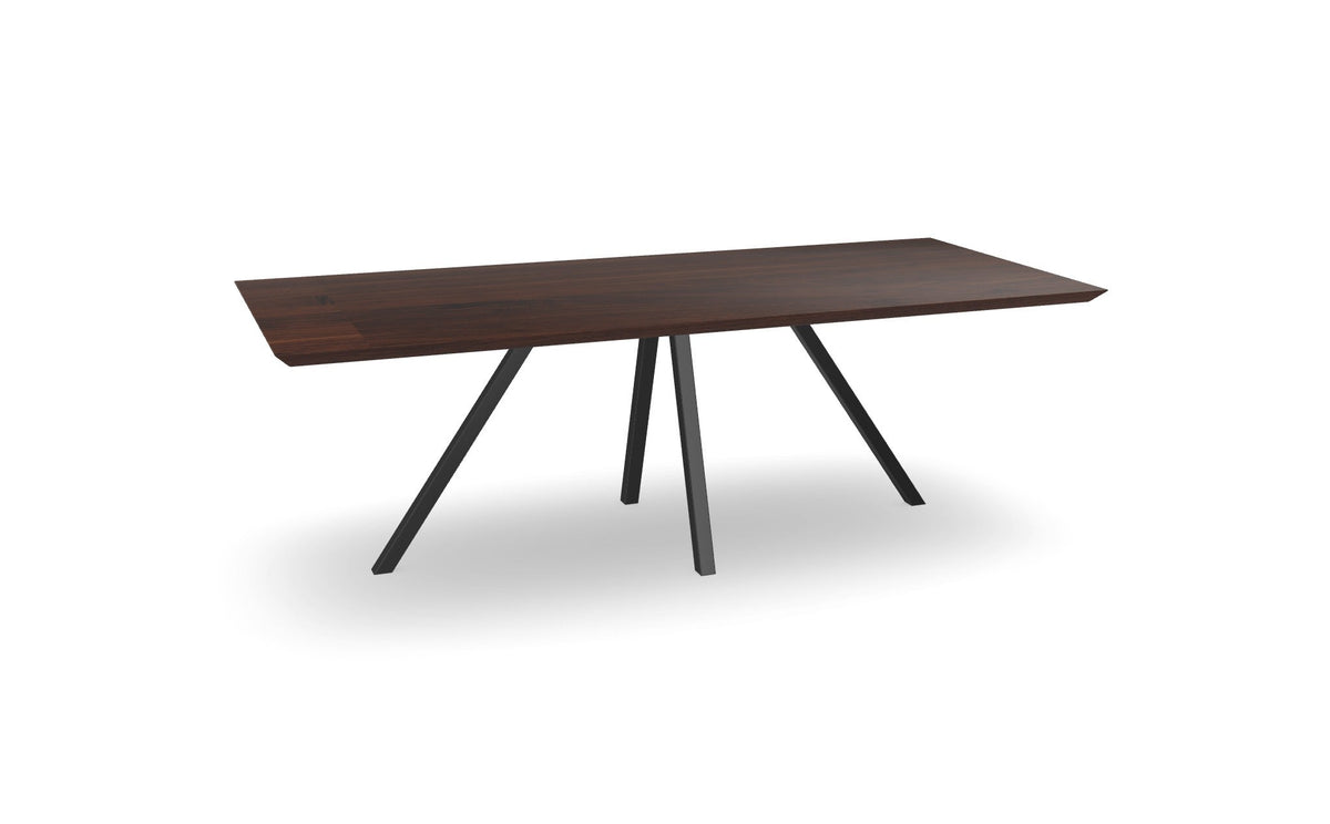 Notenhouten Rechthoekige Eettafel met Spinpoot Nijhuis Meubels