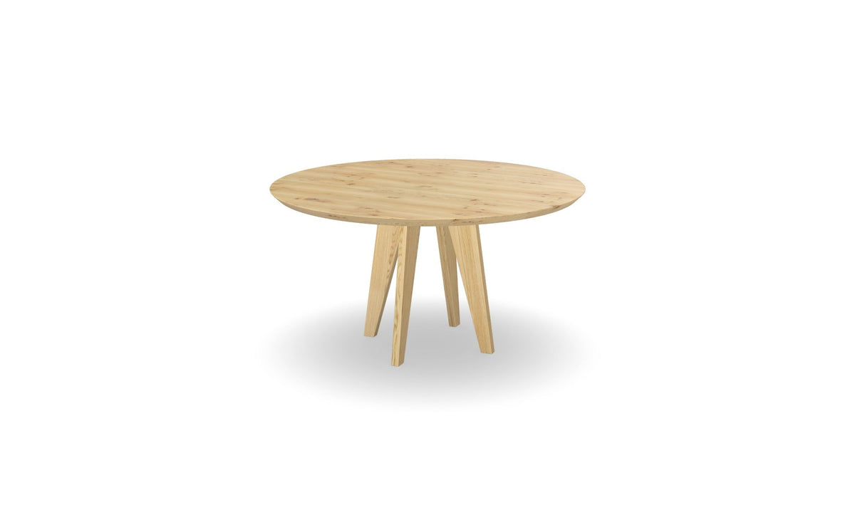 Ronde eettafel met Scandinavische eiken poten Nijhuis Meubels