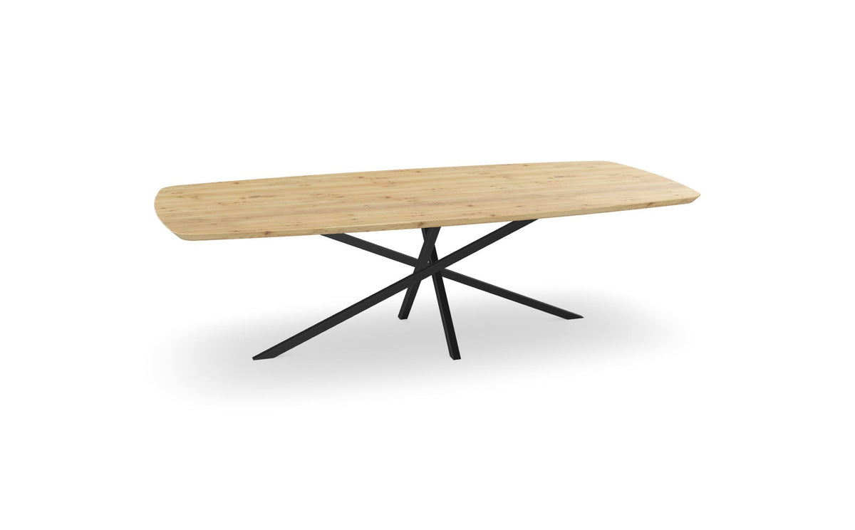 Eiken Deens ovale eettafel met twist poot Nijhuis Meubels