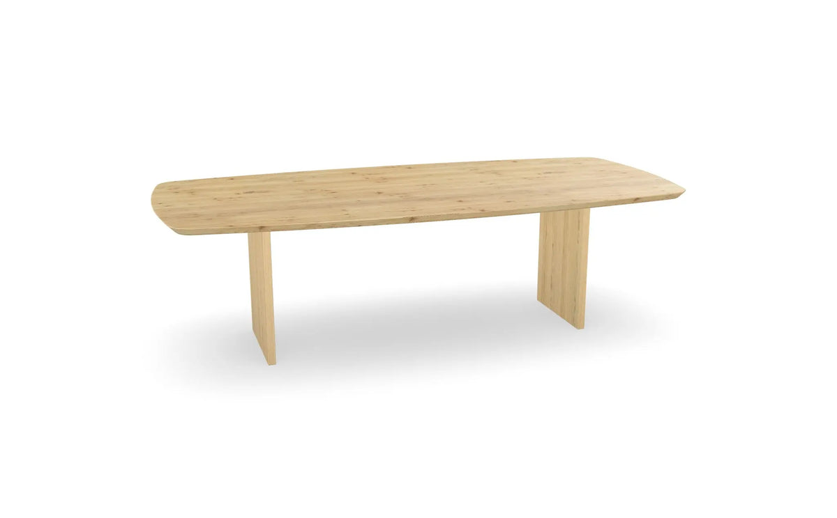 Eiken Deens ovale eettafel met paneel poten Nijhuis Meubels
