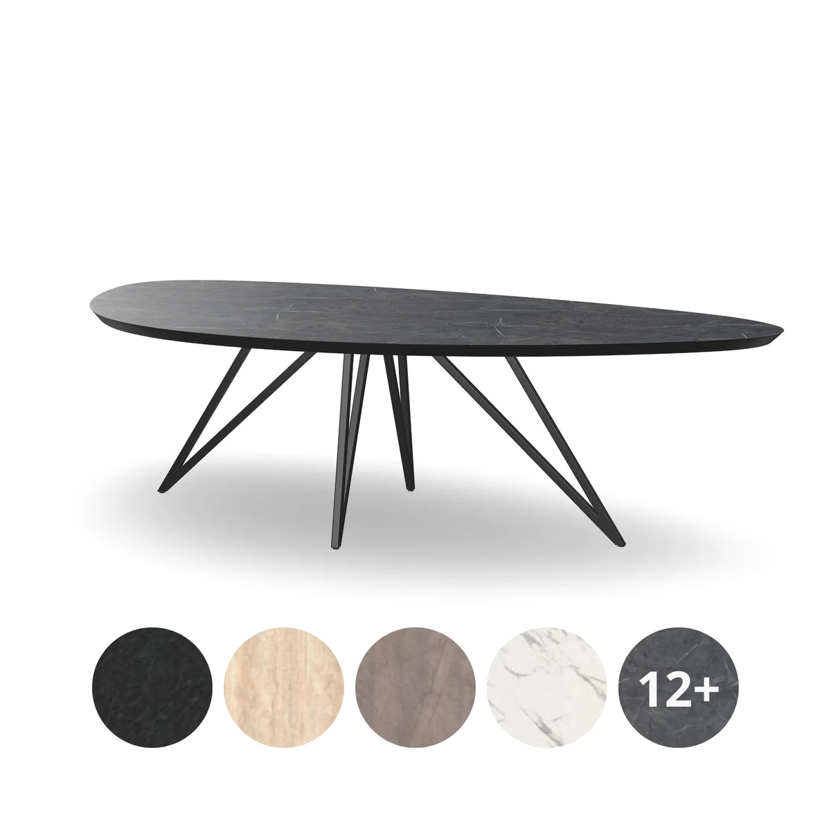 HPL Kiezel Eettafel met Dunne Ster Poot