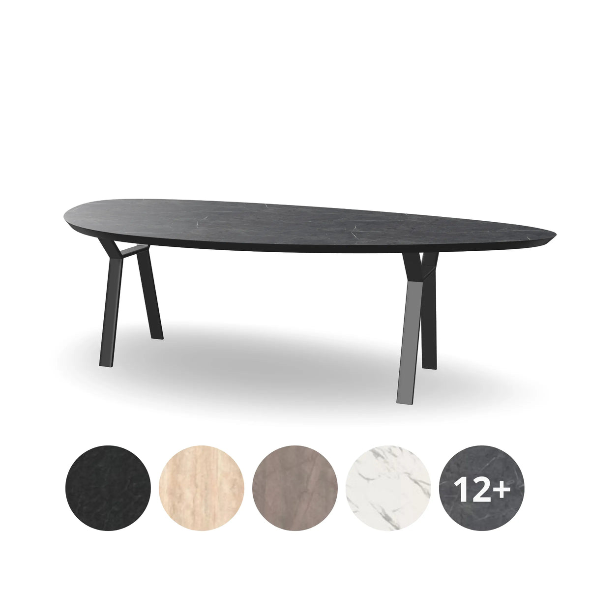 HPL Kiezel Eettafel met H-Poten