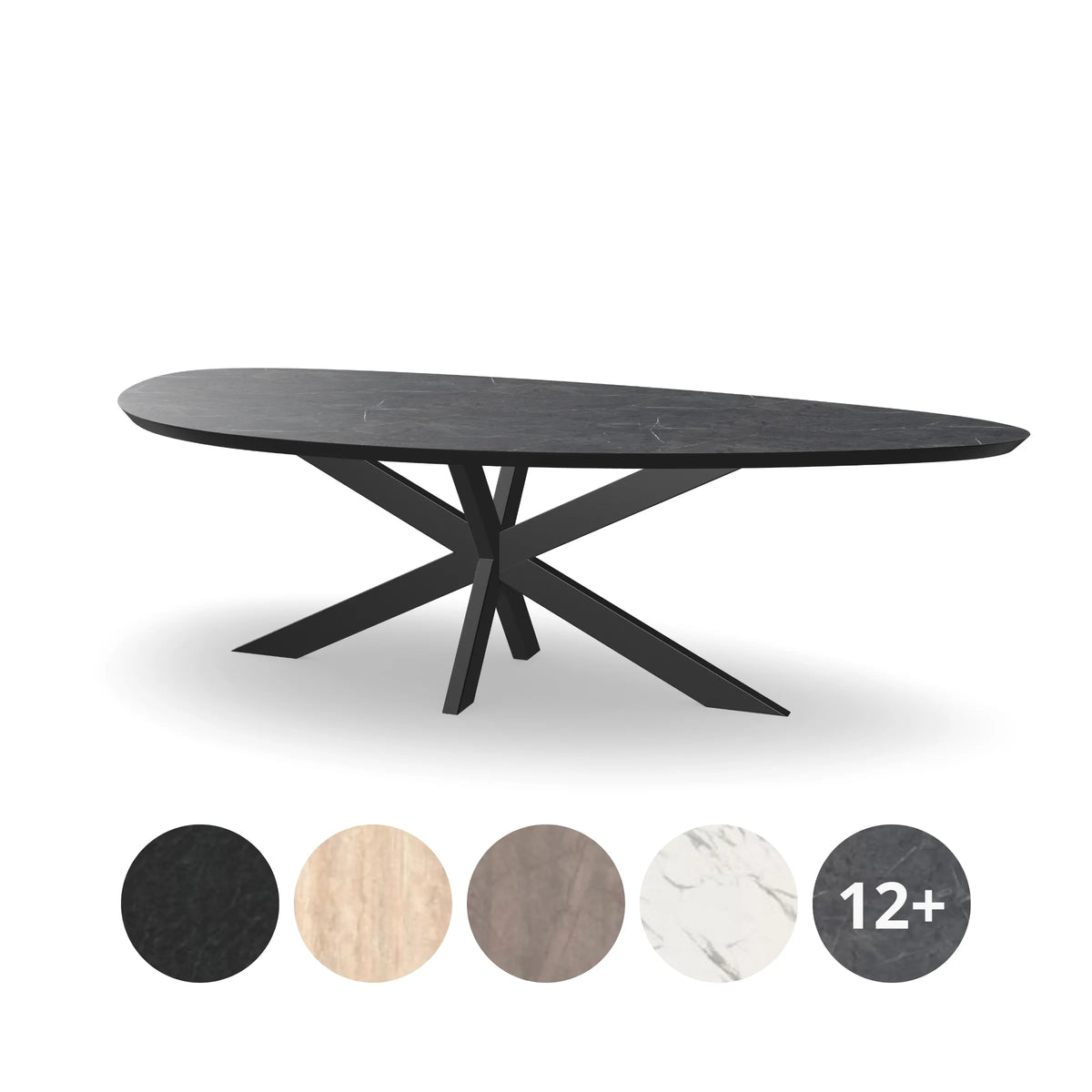 HPL Kiezel Eettafel met Matrixpoot Slank