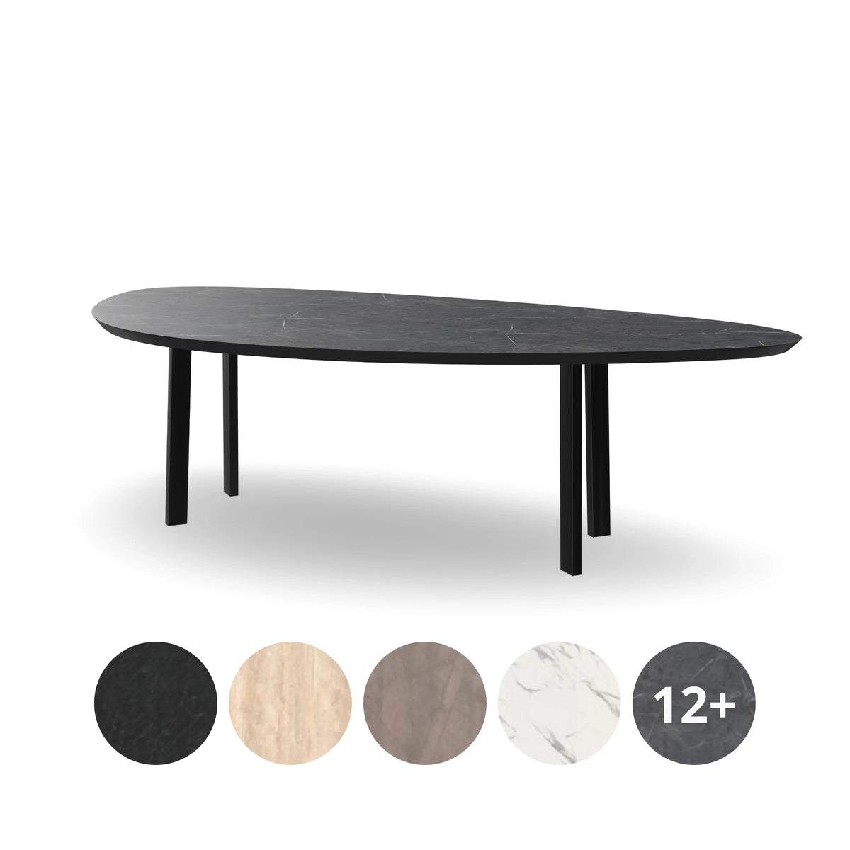 HPL Kiezel Eettafel met Schuine i-poten