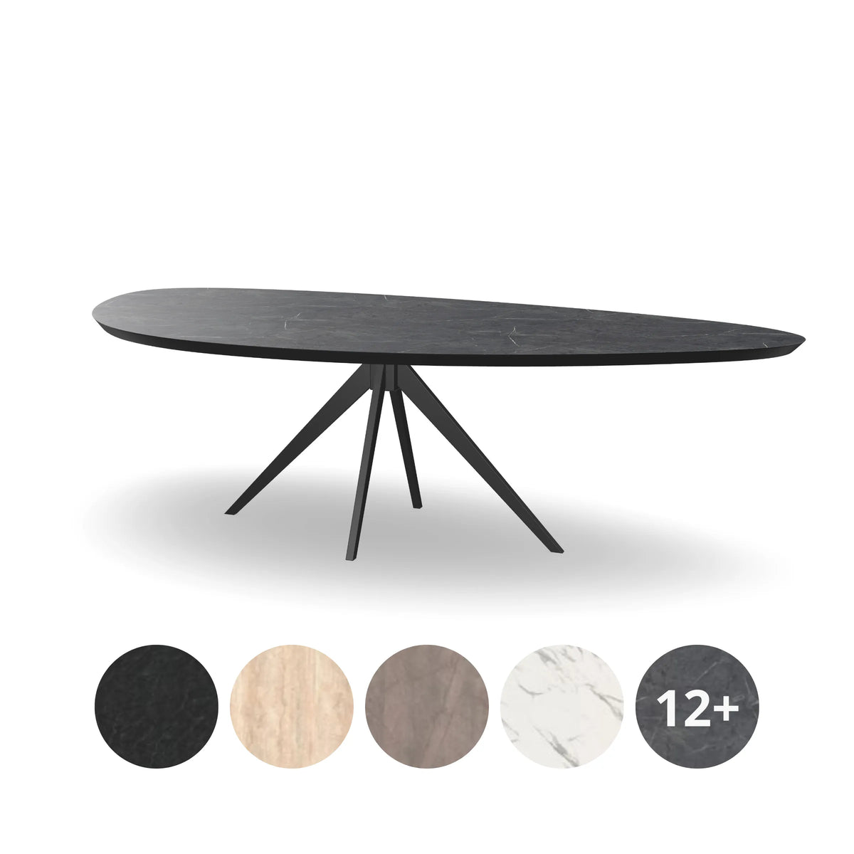 HPL Kiezel Eettafel met Tapse Spinpoot