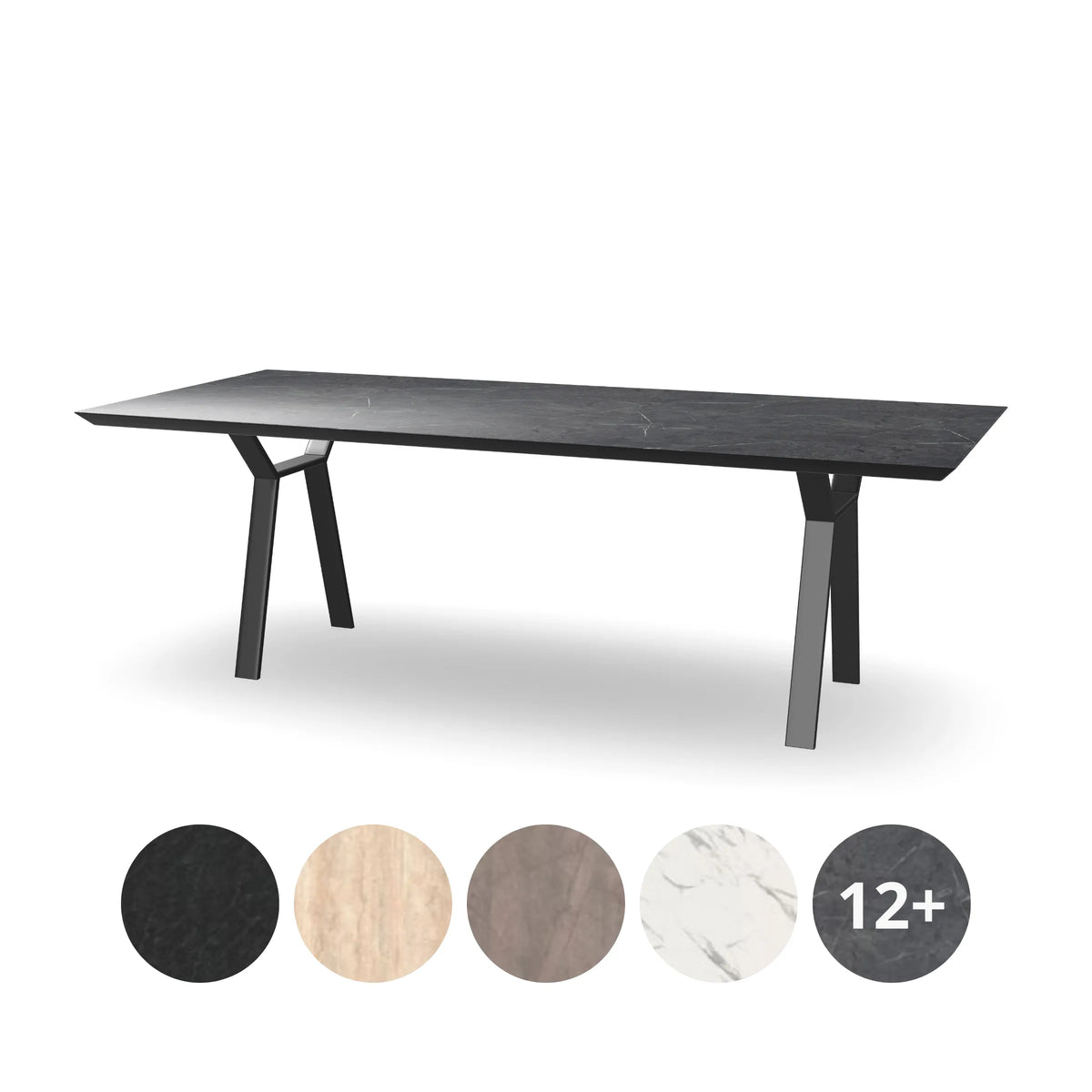 HPL Rechthoekige Eettafel met H-poten