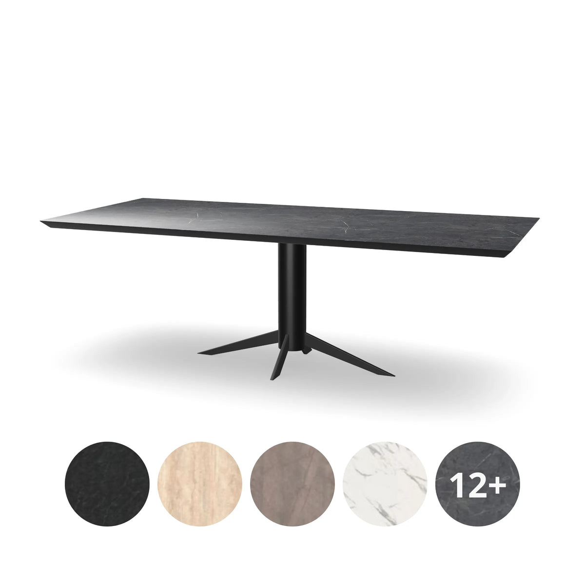 HPL Rechthoekige Eettafel met Kolompoot Spider