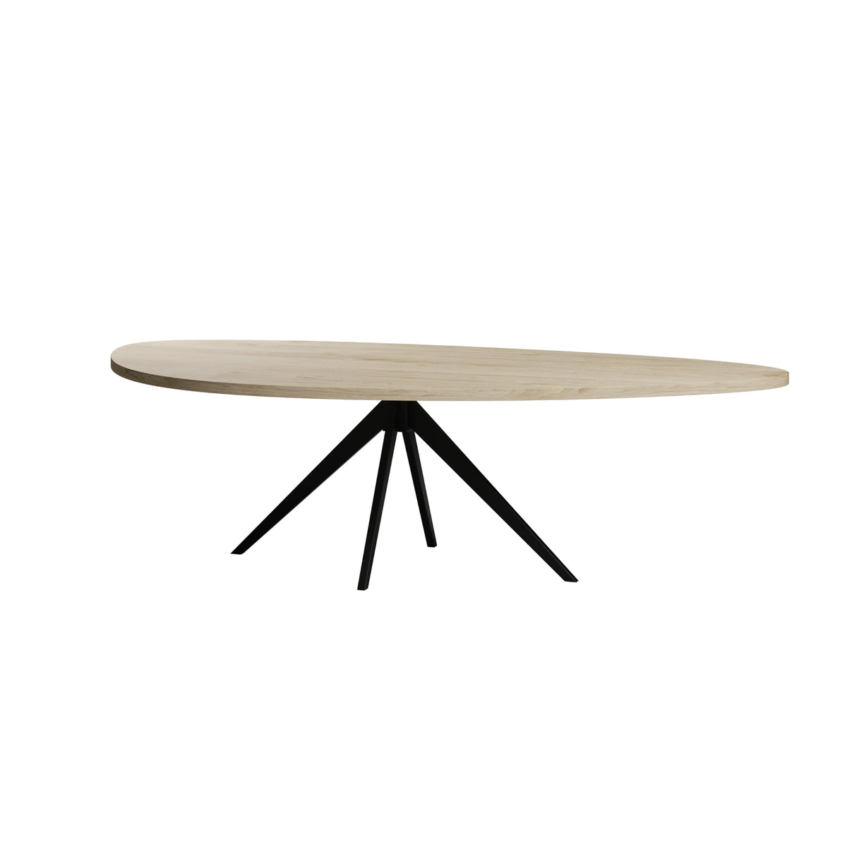 Kiezel eettafel met tapse spinpoot