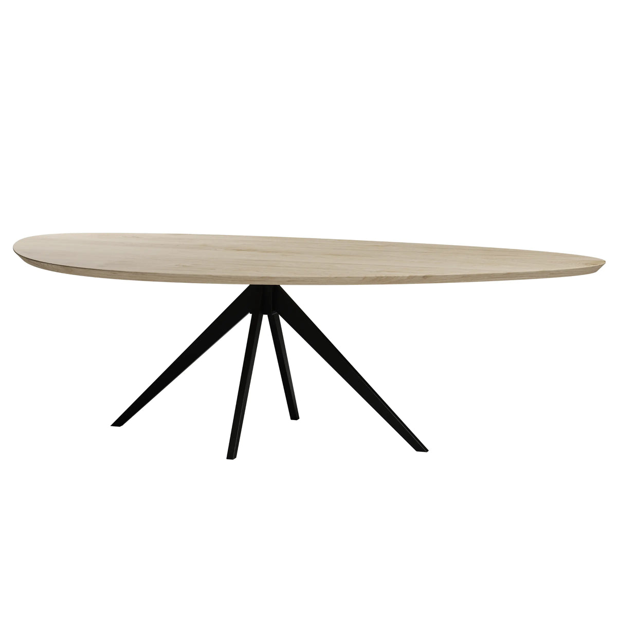 Kiezel eettafel met tapse spinpoot