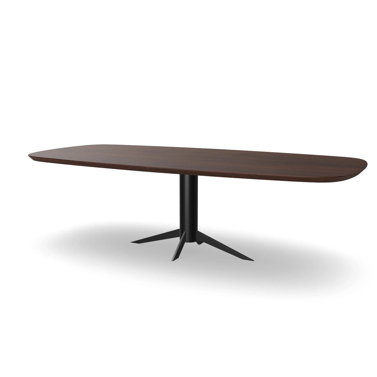 Notenhouten Deens Ovale Eettafel met Kolompoot Spider