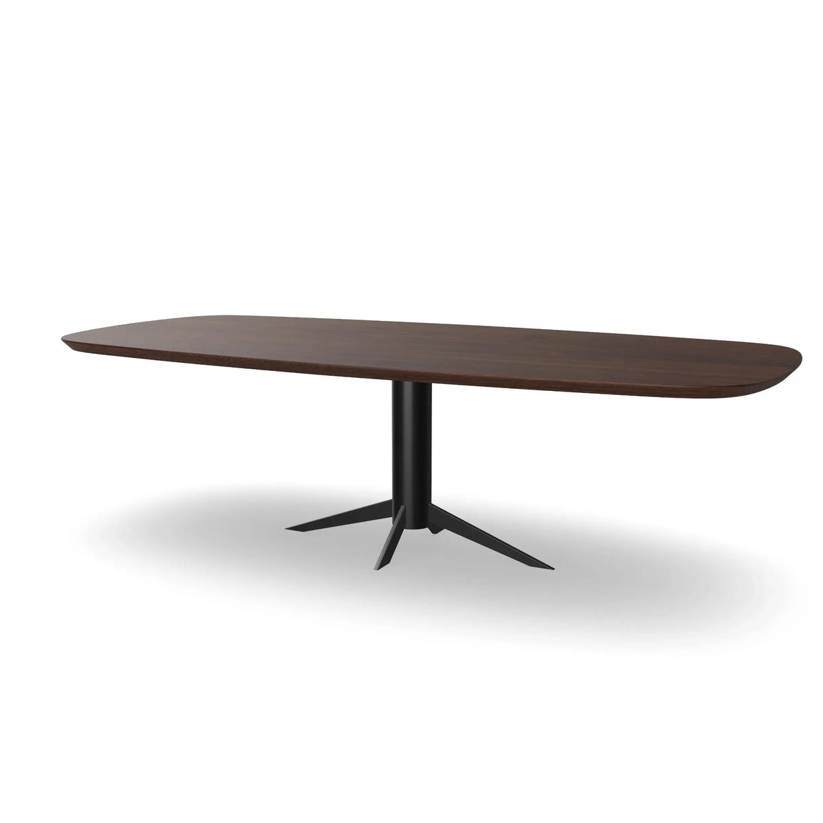 Notenhouten Deens Ovale Eettafel met Kolompoot Spider