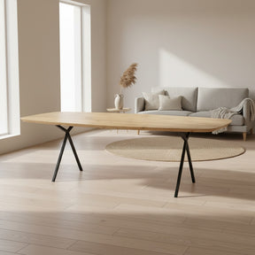 Deens ovale eettafel met X-poot slim