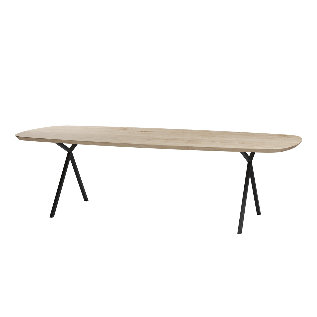 Deens ovale eettafel met X-poot slim