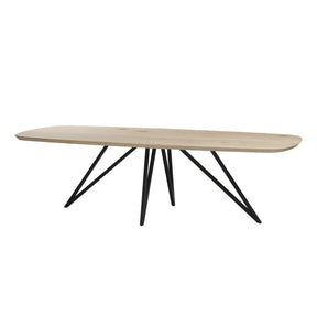 Deens ovale eettafel met dunne ster poot