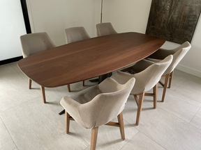 Notenhouten eettafel op maat