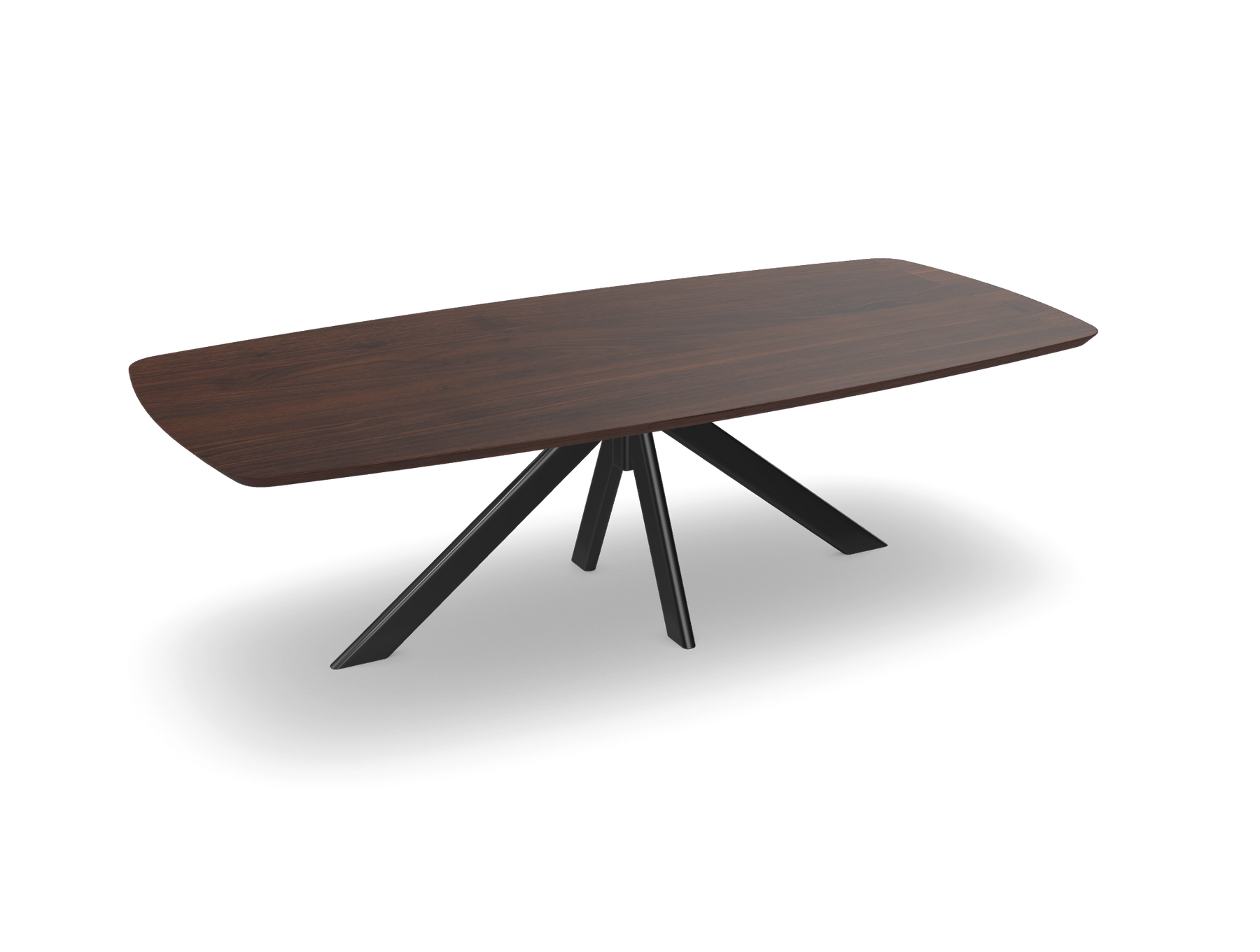 Noten bootvorm eettafel met 1092