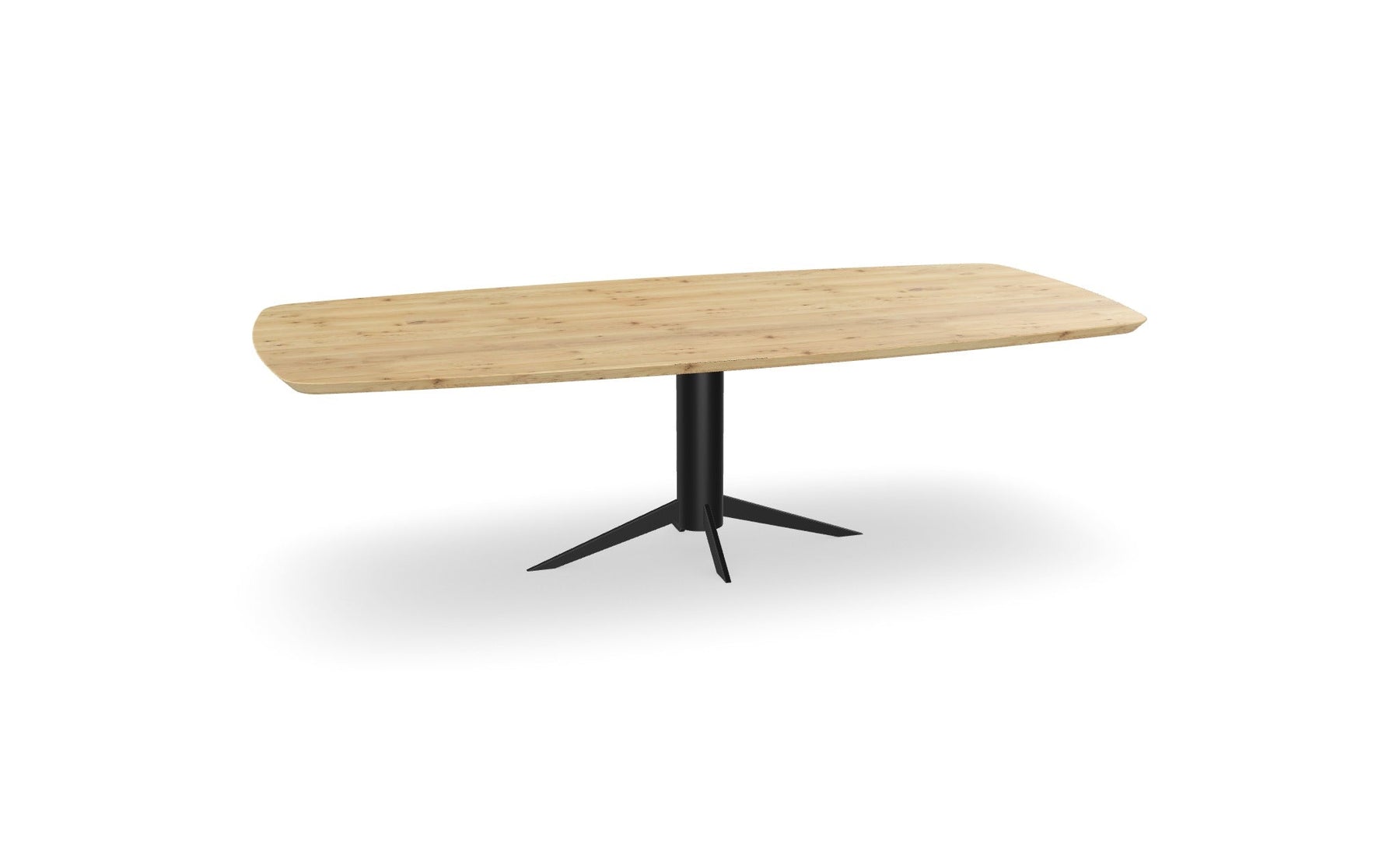 Eiken Deens ovale eettafel met kolompoot - spider Nijhuis Meubels