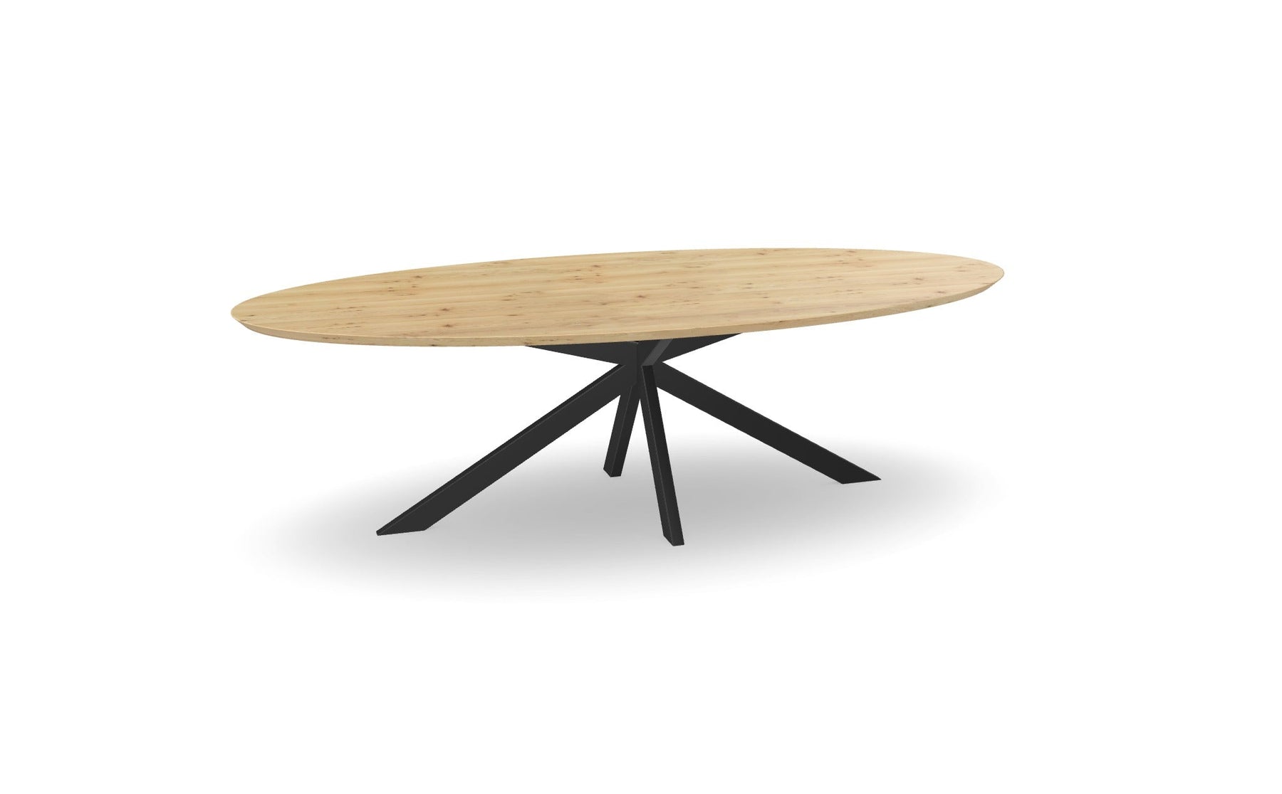 Eiken ovale eettafel met Matrix Asymmetrisch Nijhuis Meubels