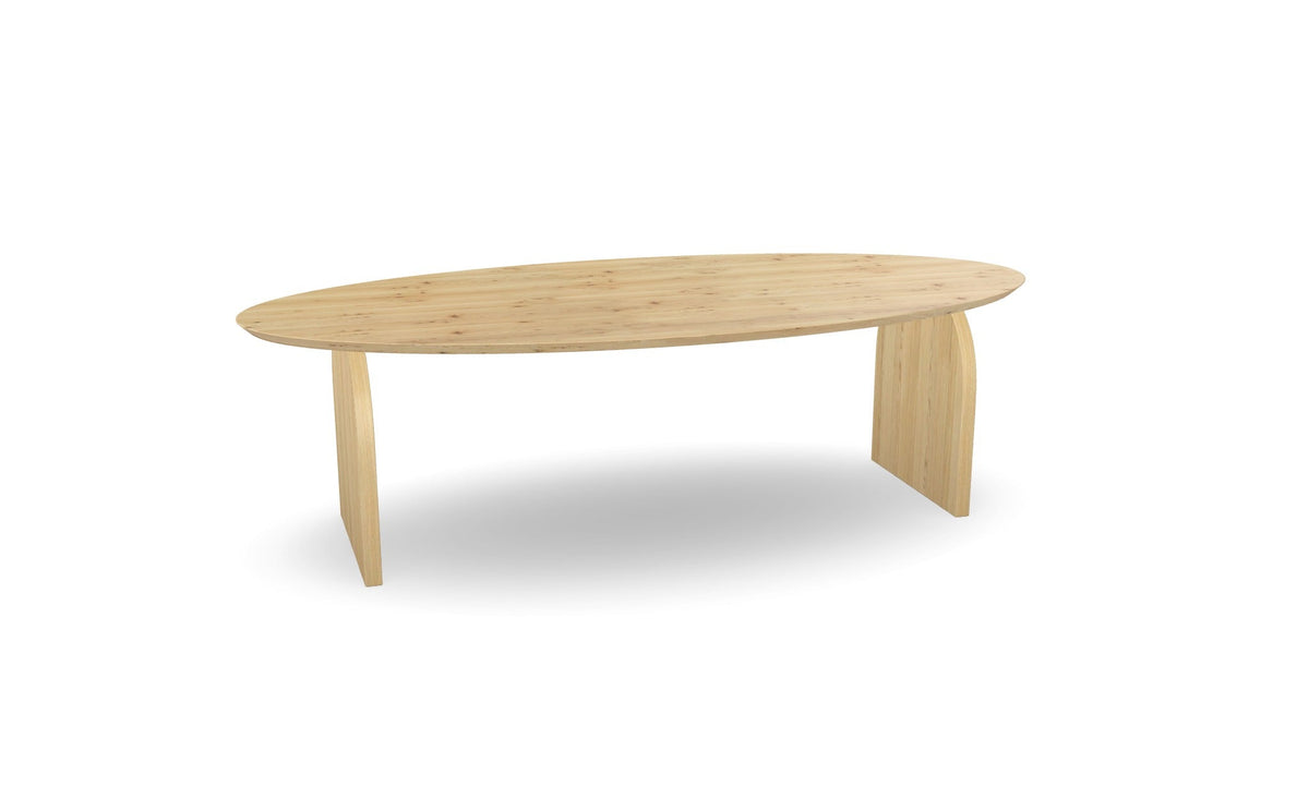 Eiken ovale eettafel met plat ovale poot Nijhuis Meubels