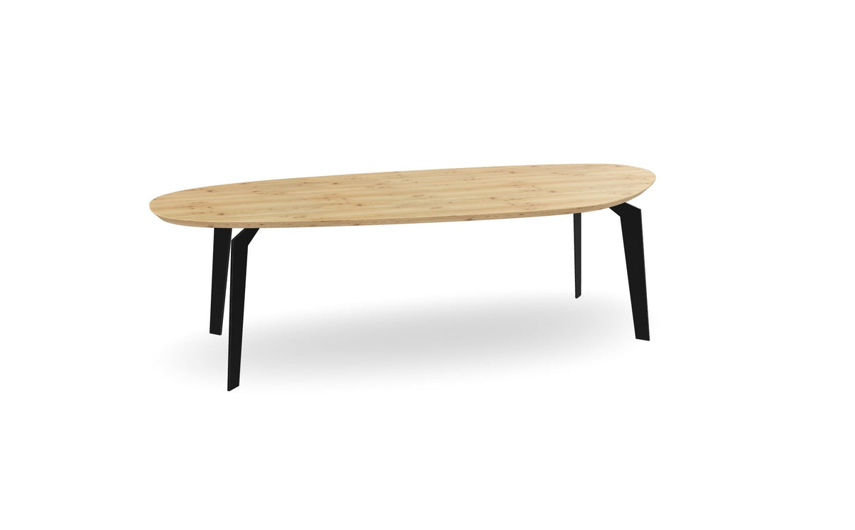 Organische eiken eettafel met quad poten Nijhuis Meubels