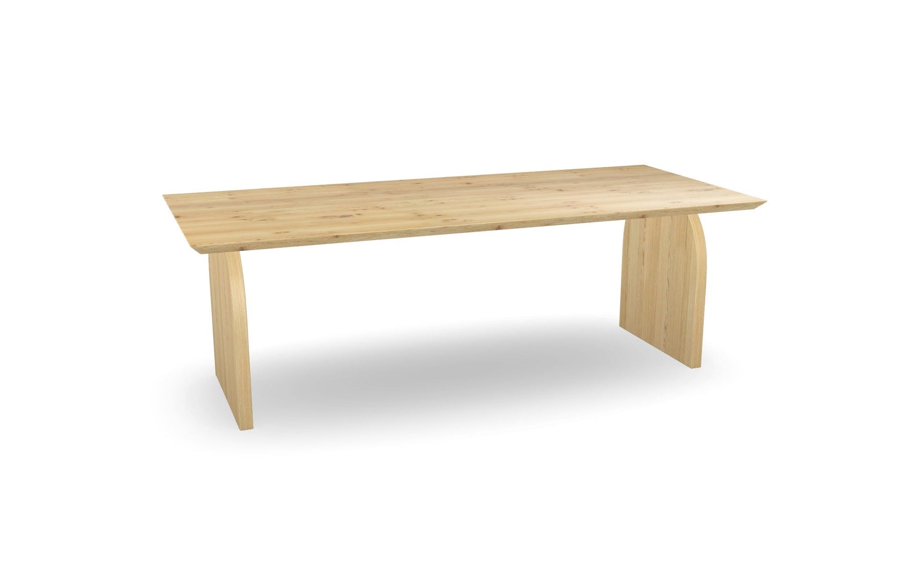 Eiken rechthoekige eettafel met plat ovale poot Nijhuis Meubels