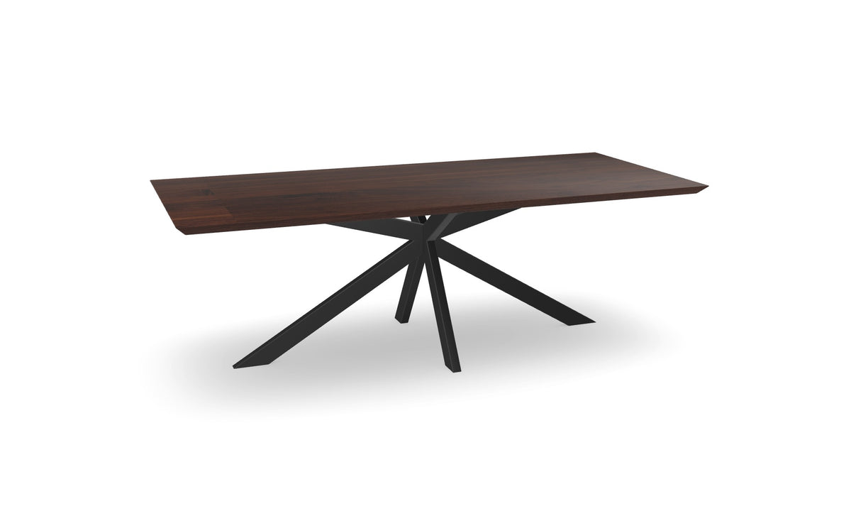 Notenhouten Rechthoekige Eettafel met matrix asymmetrisch