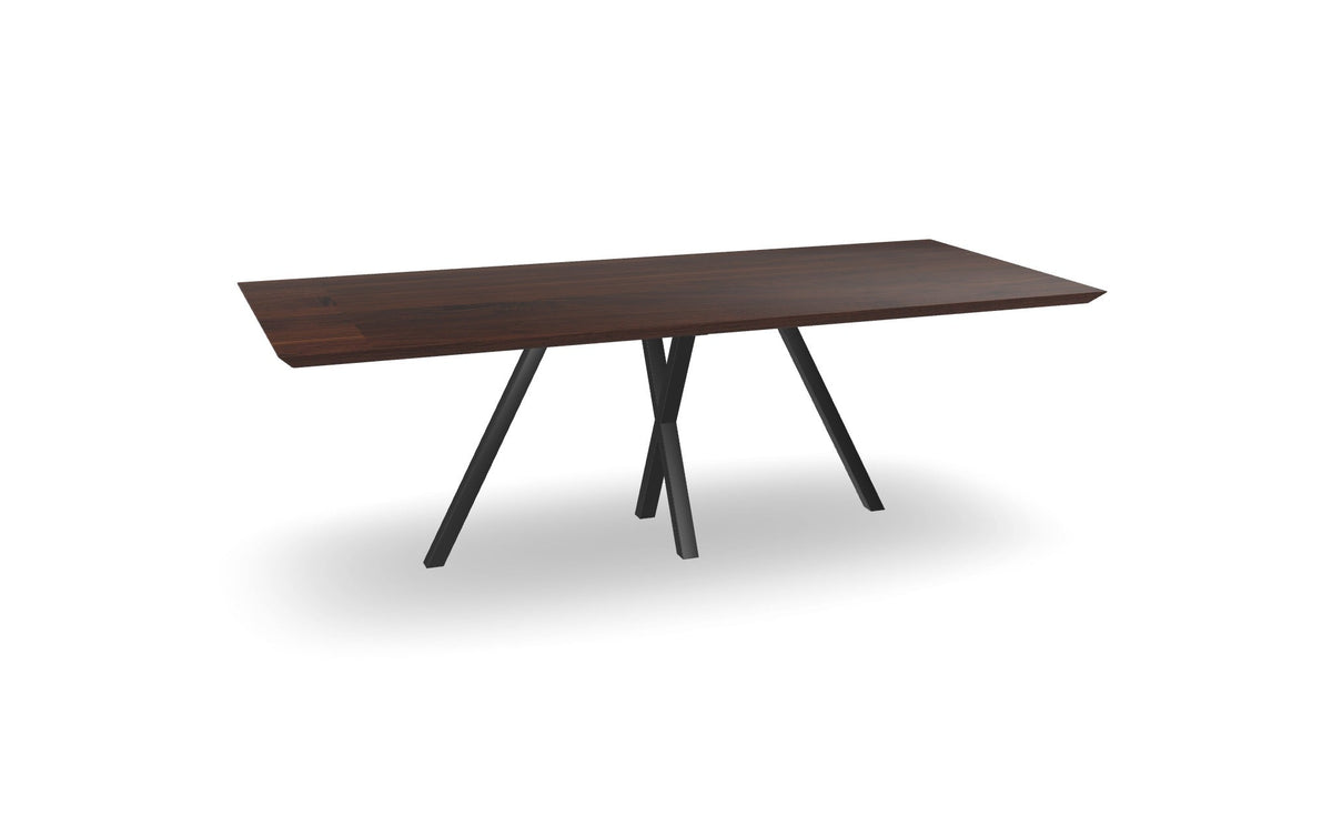 Notenhouten Rechthoekige Eettafel met Spinpoot - X Nijhuis Meubels
