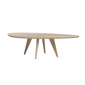 Eiken kiezel eettafel met Scandinavische poten