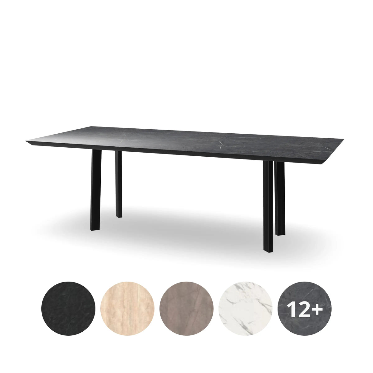 HPL Rechthoekige Eettafel met Schuine i-poten