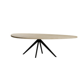 Kiezel eettafel met tapse spinpoot