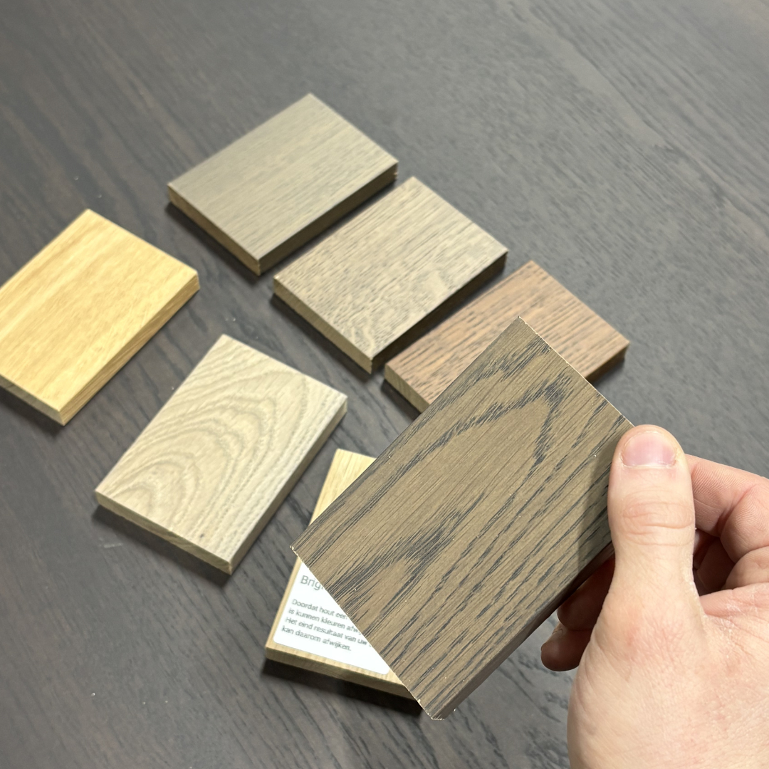 Eikenhouten kleurstalen