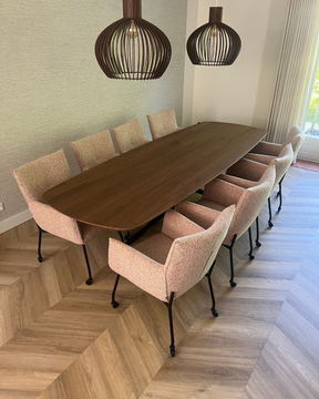 Notenhouten eettafel op maat