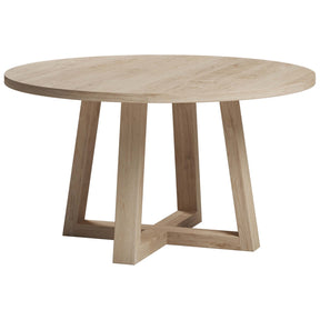 Ronde eettafel eiken met houten U poot