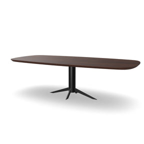 Notenhouten Deens Ovale Eettafel met Kolompoot Spider