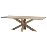 Eettafel met houten matrixpoot / spinpoot